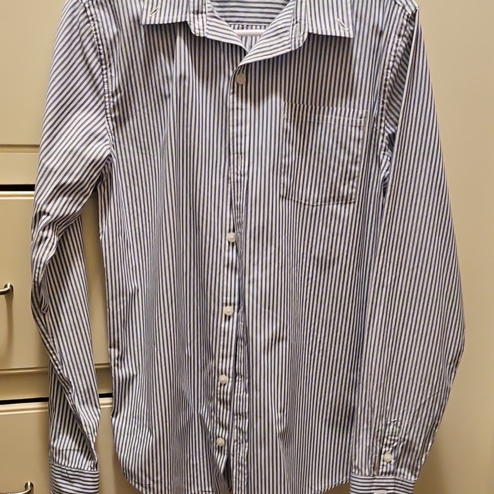 Men's Blue Striped Shirt